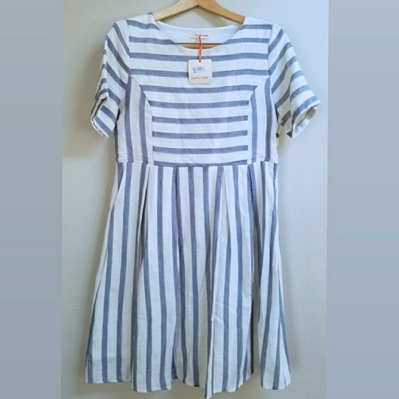 orange creek striped dress
